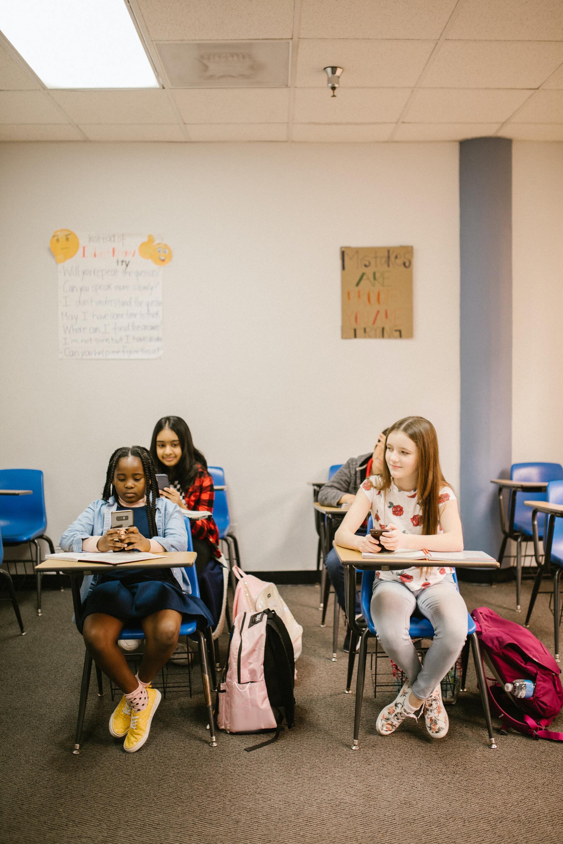 Students on their iphone